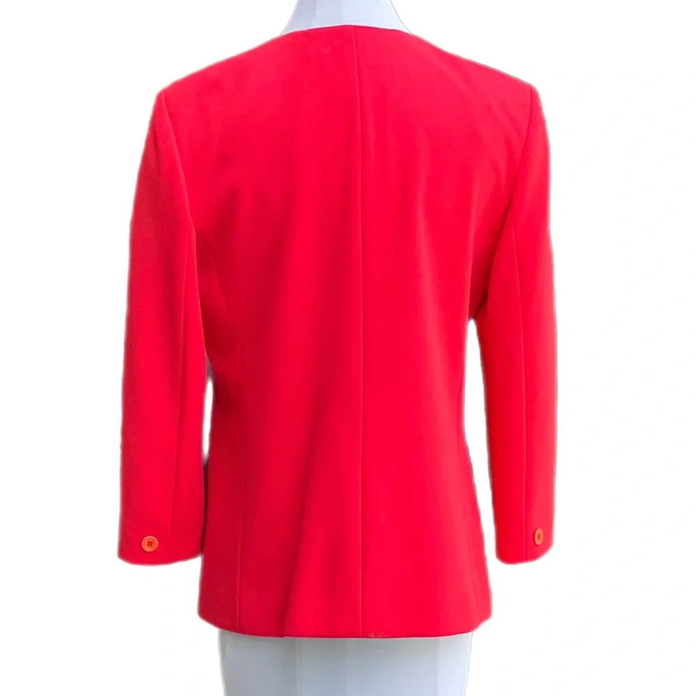 Vintage Red Givenchy Sport Blazer Suit Jacket Size 8